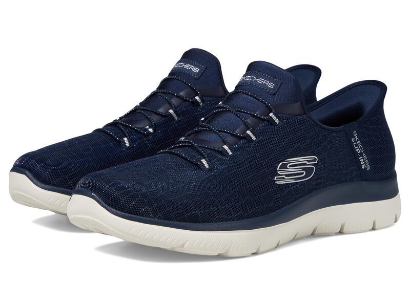 スケッチャーズ レディース シューズ スニーカー SKECHERSummitsClassy Night Hands Free SlipIns NavySilver ネイビー