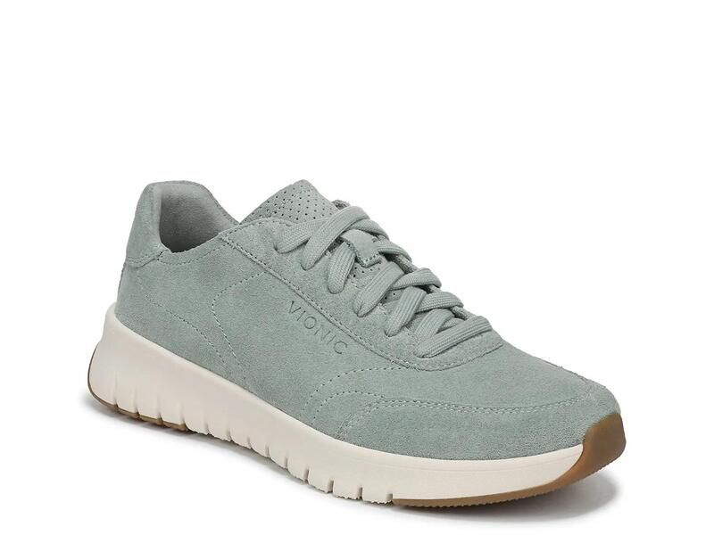 バイオニック レディース シューズ スニーカー プラットフォーム VionicUptown Platform Sneaker Light Sage Green Suede グリーン