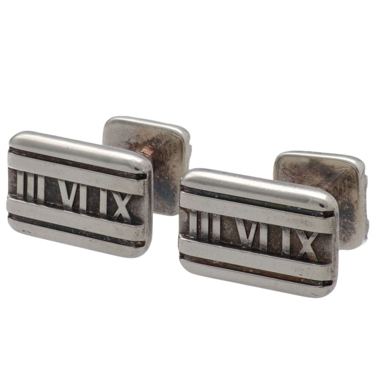 【中古】 Tiffany ＆ Co. ティファニー アトラス ヴィンテージカフス シルバー SV925 固定式 15.6ｇ スクエア メンズ アクセサリー 26003294 MK