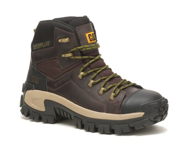 キャタピラー メンズ シューズ ブーツ・レインブーツ Caterpillar Invader Hiker Work Boot Mens Dark Brown ブラウン