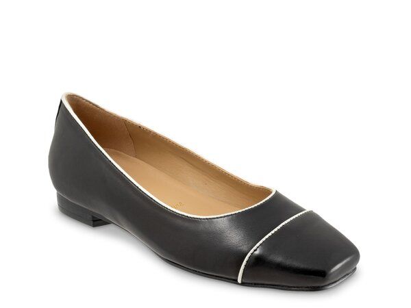 トロッターズ レディース シューズ パンプス Trotters Harbor Flat BlackWhite ホワイト