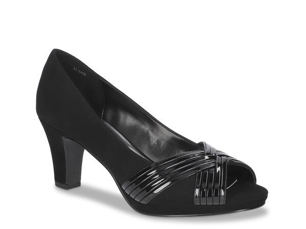 イージーストリート レディース シューズ パンプス プラットフォーム Easy Street Lavish Platform Pump Black Faux Suede ブラック