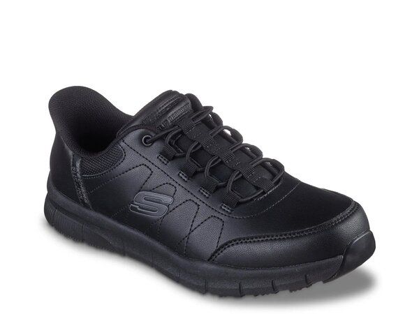 スケッチャーズ メンズ シューズ スニーカー Skechers Hands Free Slipins Nampa Knotly Work Sneaker Mens Black ブラック