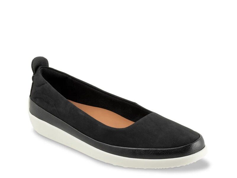 ソフトウォーク レディース シューズ スリッポン・ローファー Softwalk Disa SlipOn Black Nubuck ブラック