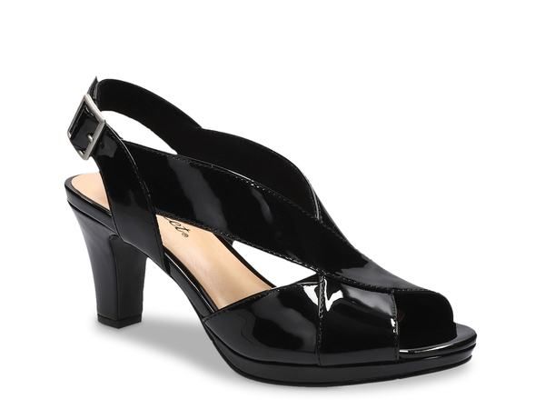 イージーストリート レディース シューズ サンダル Easy Street Christy Sandal Black Patent ブラック