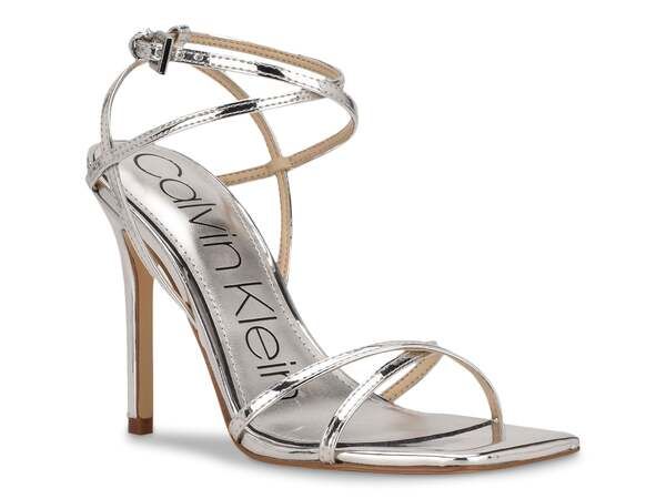 カルバンクライン レディース シューズ サンダル Calvin Klein Tegin Sandal Silver Metallic シルバー