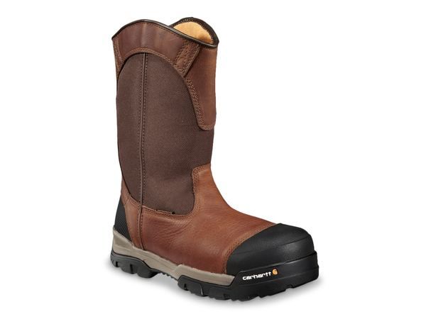 カーハート メンズ シューズ ブーツ・レインブーツ Carhartt Ground Force Waterproof Composite Toe Work Boot Dark Brown ブラウン