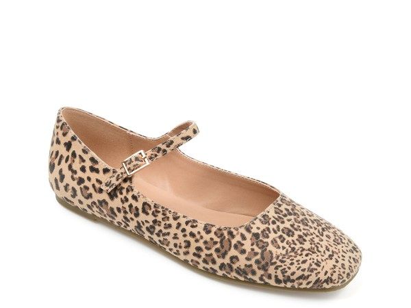 ジュルネ コレクション レディース シューズ パンプス Journee Collection Carrie Mary Jane Flat Prints Animal アニマル