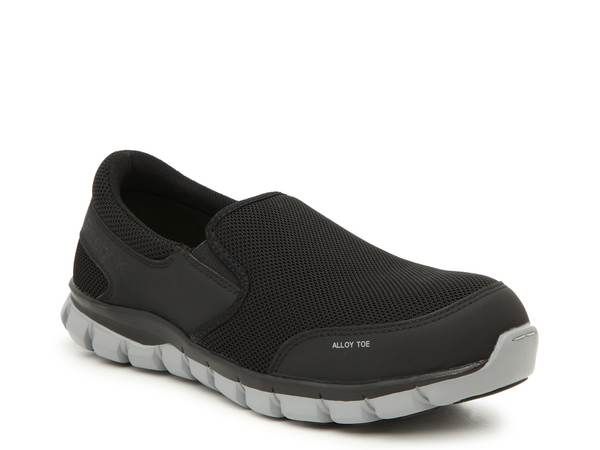 リーボック メンズ シューズ スリッポン・ローファー Reebok Work Sublite Work SlipOn Black ブラック