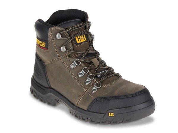 キャタピラー メンズ シューズ ブーツ・レインブーツ Tシャツ ブーツ Caterpillar Outline Steel Toe Work Boot Dark Brown ブラウン