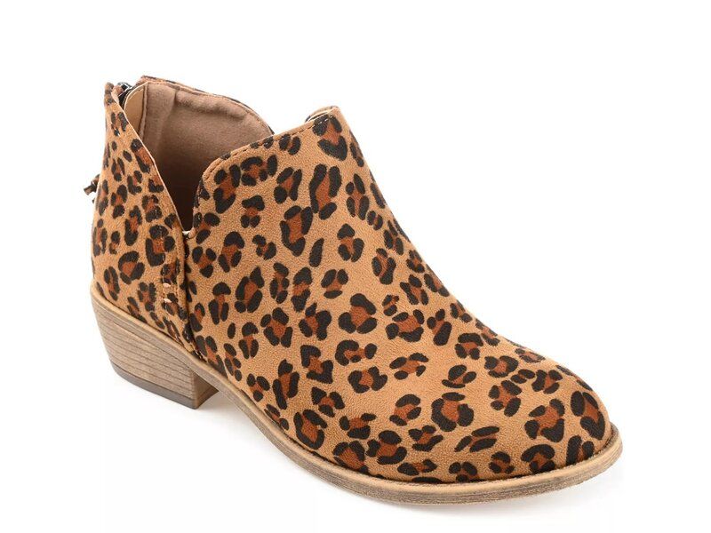 ジャーニー レディース シューズ ブーツ・レインブーツ Journee Livvy Bootie TanBlack Leopard ブラック