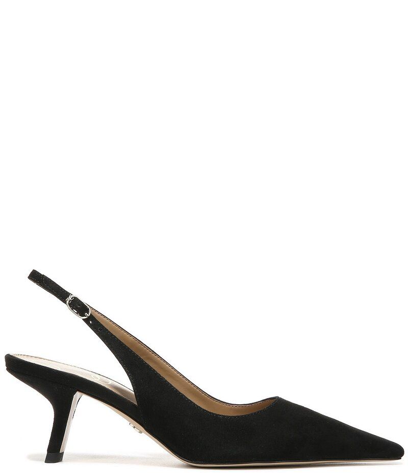 サムエデルマン レディース シューズ ヒール スエード Sam Edelman Bianka Suede Pointed Toe Slingback Pumps Black ブラック