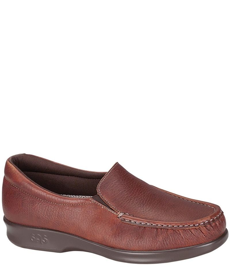 サス レディース シューズ スリッポン・ローファー レザー ローファー SAS Twin Leather Moc Toe Loafers Mulch