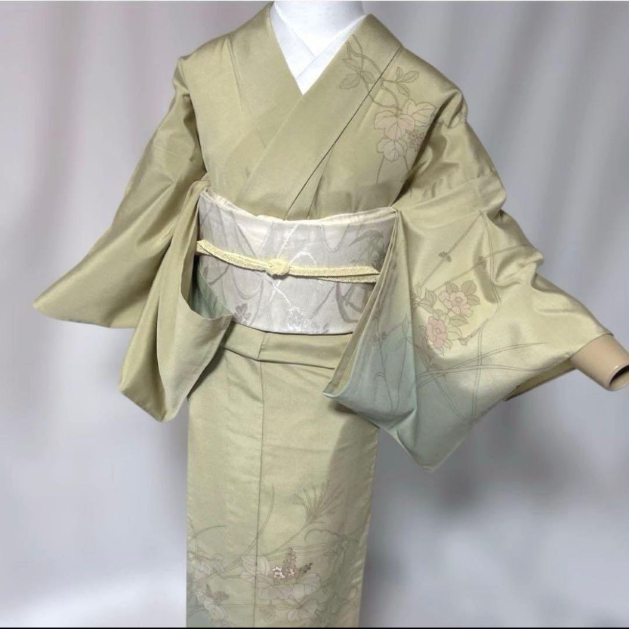 単衣訪問着フルセット 正絹 女郎花色 涼やか夏コーデ 美品 - メルカリ