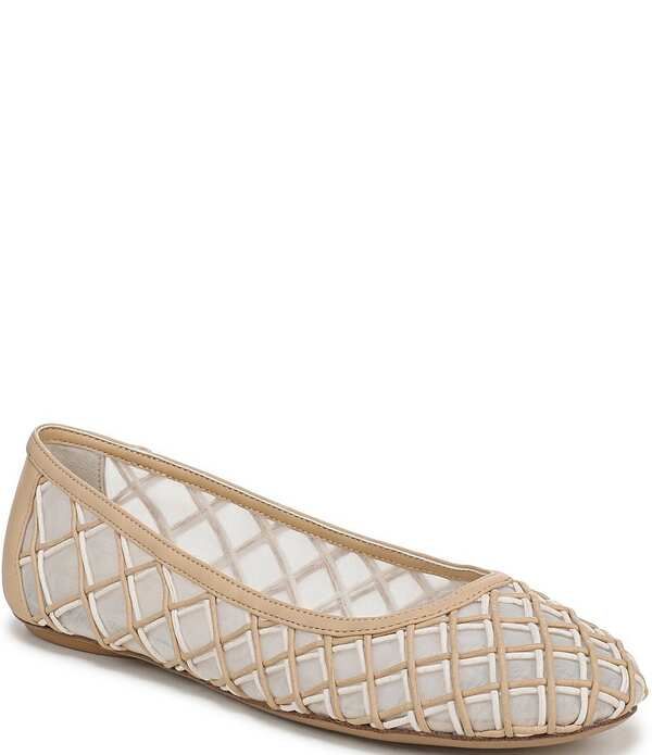 フランコサルト レディース シューズ パンプス メッシュ Franco Sarto Christina 4 Lattice Mesh Ballet Flats Beige ベージュ
