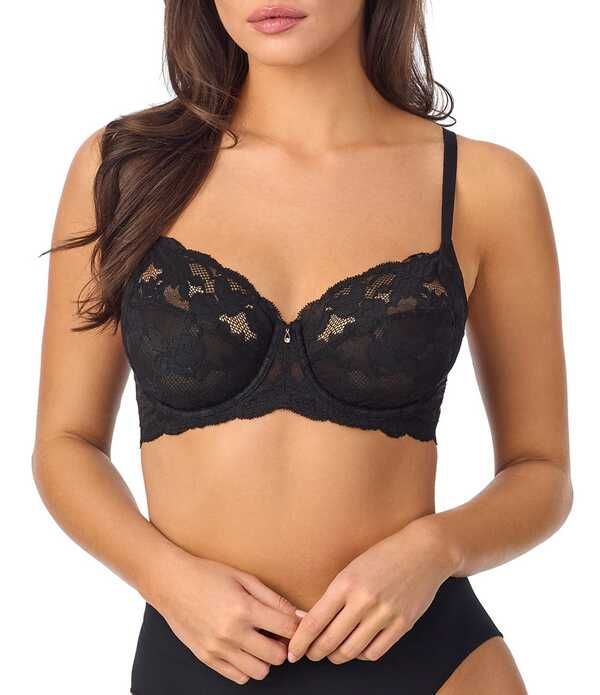 レミステレー レディース アンダーウェア ブラジャー レース Le Mystere Softluxe Lace Cut Sewn Underwire Bra Black ブラック