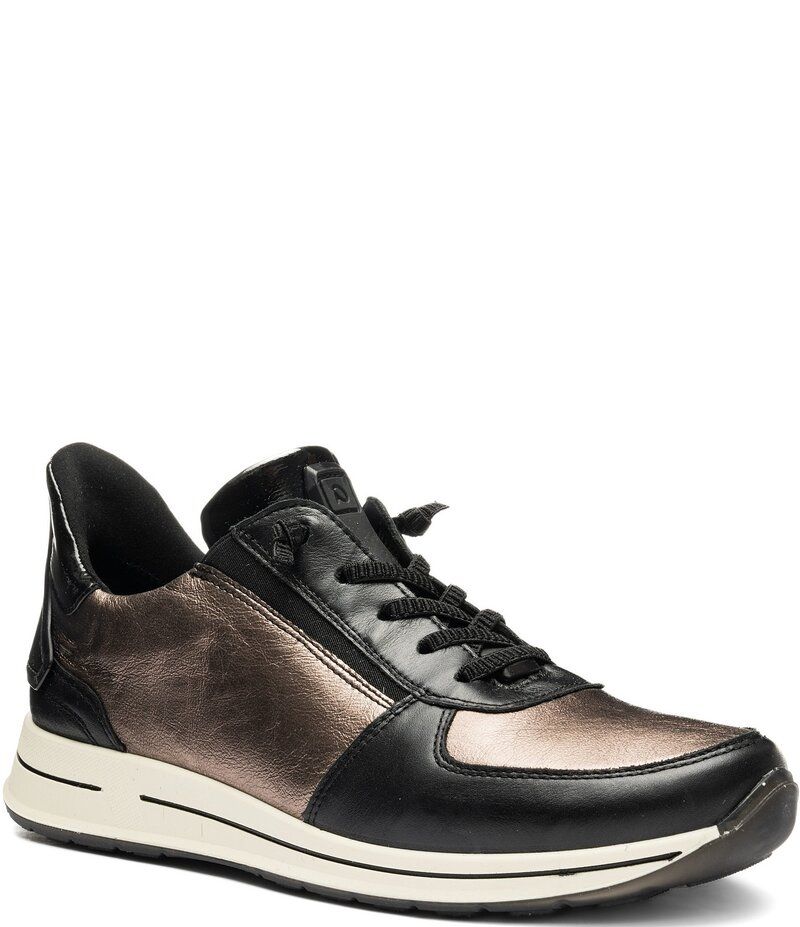 アラ レディース シューズ スニーカー レザー ara Ovation Leather Sneakers BlackCashmere ブラック