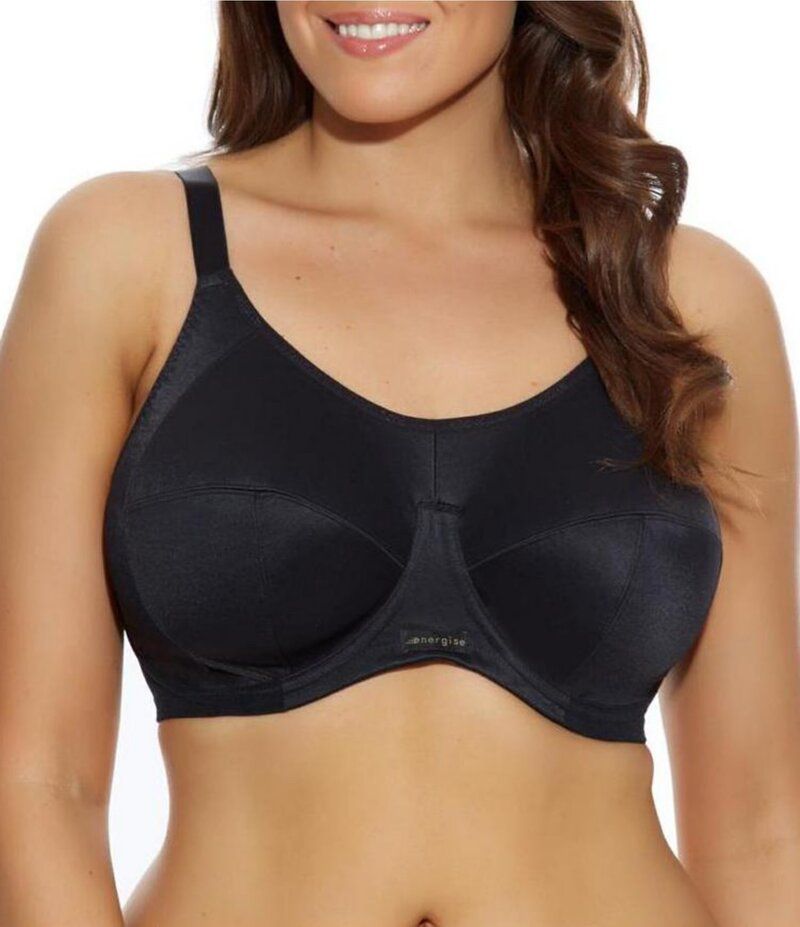 エロミ レディース アンダーウェア ブラジャー Elomi Energise Convertible FullFigure Sports Bra Black ブラック