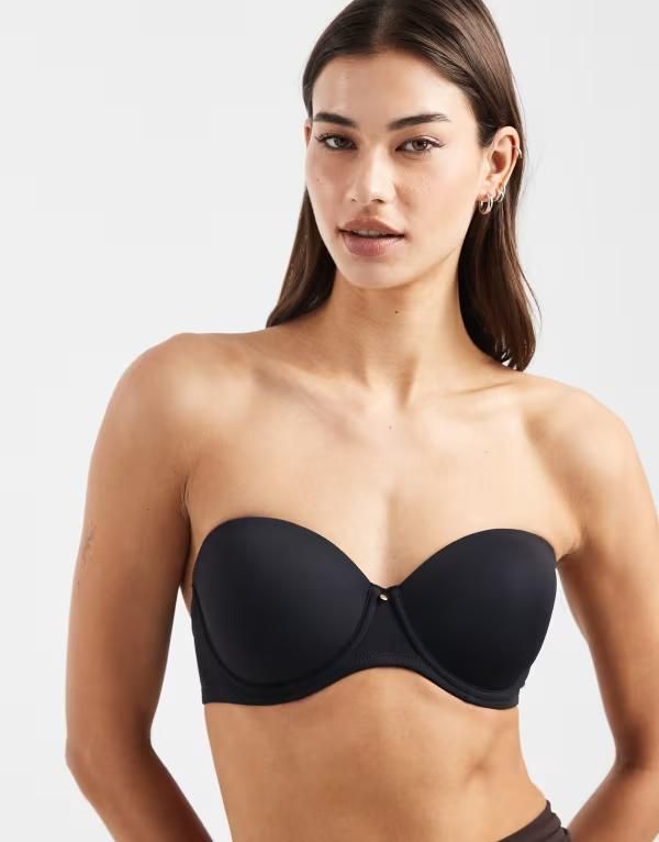 エイソス レディース アンダーウェア ブラジャー ストラップレス ASOS DESIGN molded multiway strapless bra Black ブラック