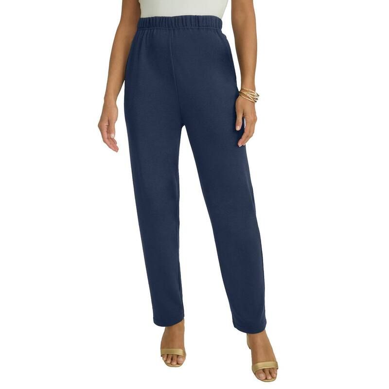 ジェシカロンドン レディース ボトムス カジュアルパンツ ストレート プラスサイズ Jessica London Womens Plusize Soft Ease Straight Leg Pant Navy ネイビー