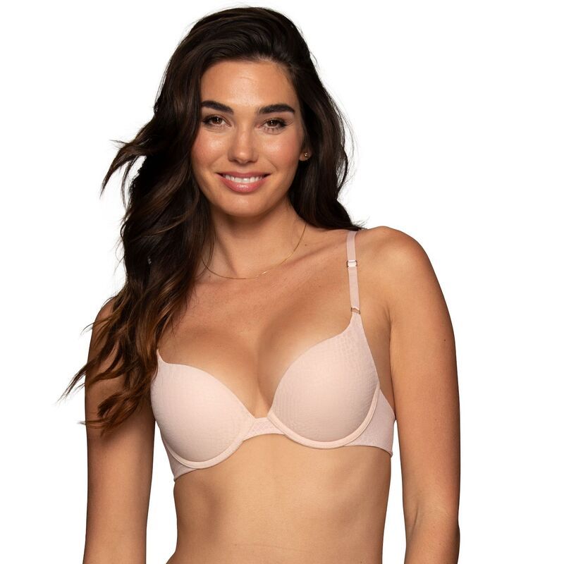 バニティフェア レディース アンダーウェア ブラジャー Vanity FairR Extremego Boost PushUp Bra 2131101 by Lily ofrance Bare Pink Pattern ピンク