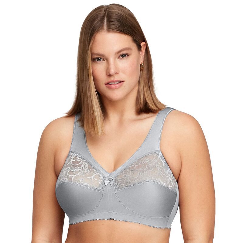 グラマライズ レディース アンダーウェア ブラジャー Glamorise MagicLift Original FullFigure Wirelessupport Bra 1000 Gray グレー