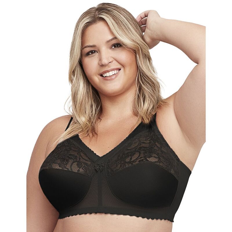 グラマライズ レディース アンダーウェア ブラジャー Glamorise MagicLift Original FullFigure Wirelessupport Bra 1000 Black ブラック