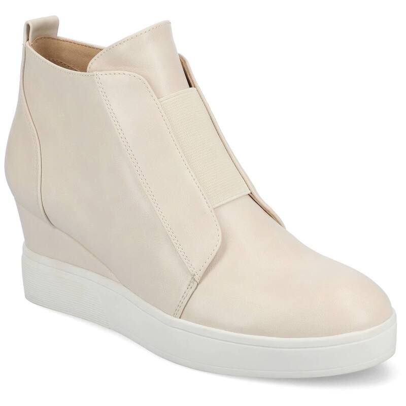 ジャーニー レディース シューズ スニーカー Journee Clara Womens Wedge Sneakers Beige ベージュ
