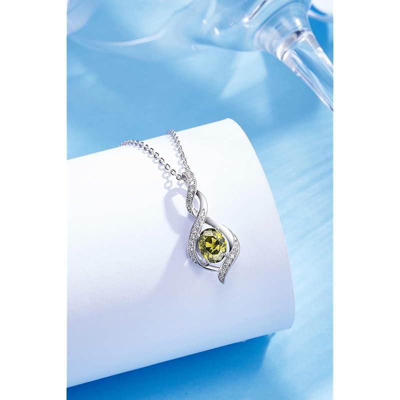 Gemlanto] シルバー925 八月誕生石 ペリドット しずく ネックレス