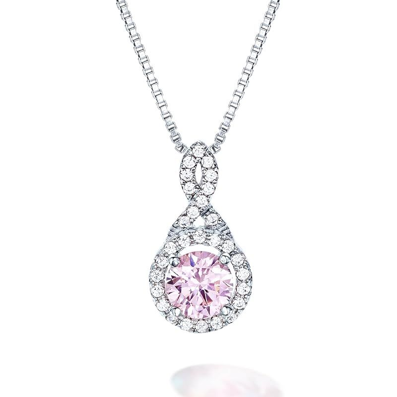 [Gift from New York] ネックレス レディース プラチナ 加工 ティアドロップ ピンク シルバー925 金属アレルギー対応 女性 プレゼント