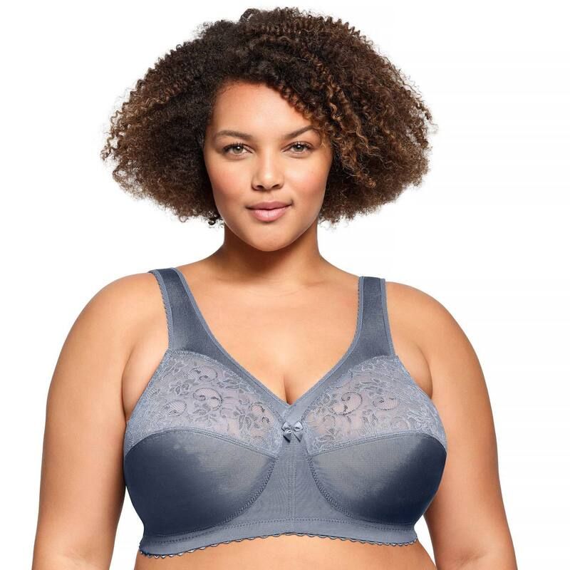 グラマライズ レディース アンダーウェア ブラジャー Glamorise MagicLift Original FullFigure Wirelessupport Bra 1000 Folkstone Gray グレー