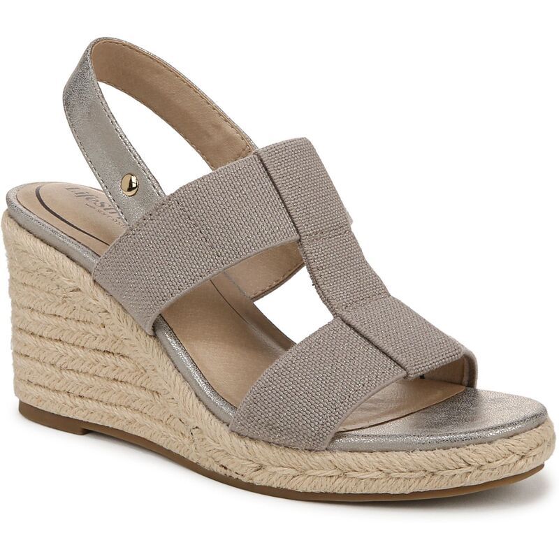 ライフストライド レディース シューズ サンダル トール LifeStride Tallulah Womens Espadrille Wedge Sandals Taupe トープ