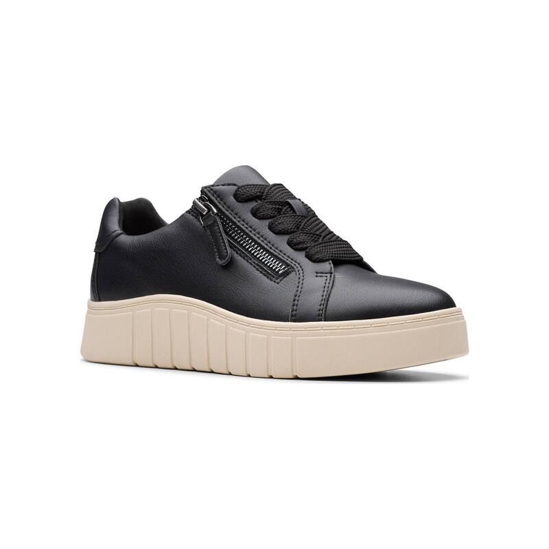 クラークス レディース シューズ スニーカー Clarks Mykah Joy Womens Casual SlipOn Shoes Black Leather ブラック