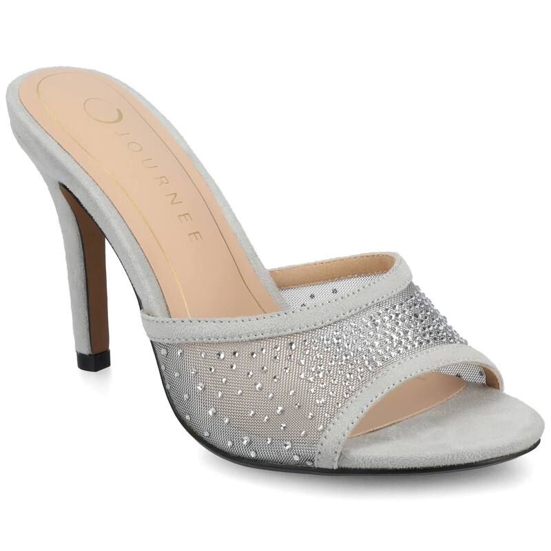 ジャーニー レディース シューズ パンプス ヒール Journee Hensley Womens Open Toe Stiletto Heel Comfort Pumpsilver シルバー