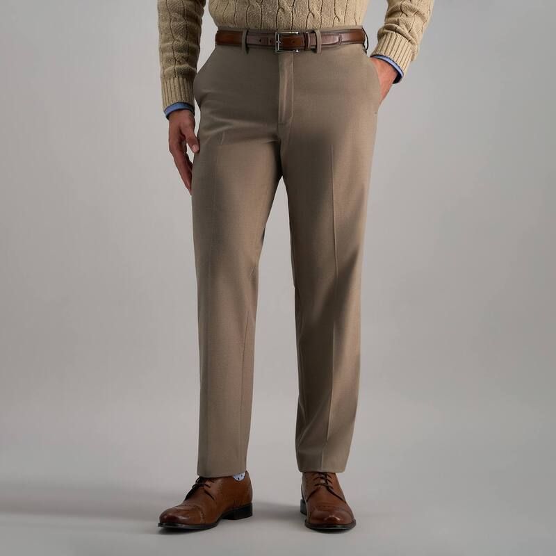 ハガー メンズ ボトムス カジュアルパンツ Mens Haggar Straight Fit Flannel Dress Pants Camel キャメル