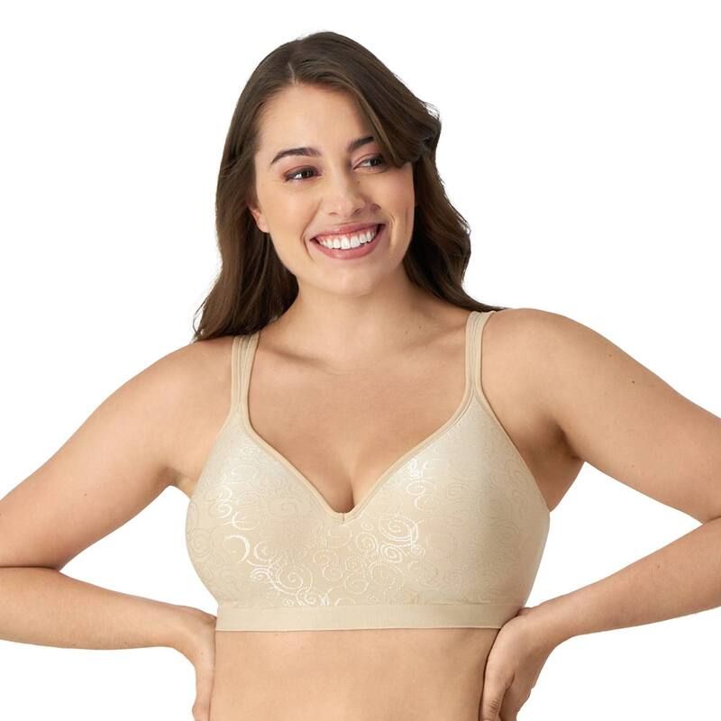 バリ レディース アンダーウェア ブラジャー Bali Comfort Revolution Wireless Bra DF3463 Beige Swirl ベージュ