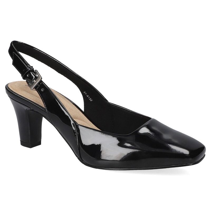 イージーストリート レディース シューズ パンプス Easy Street Ritsa Womensquare Toe Slingback Pumps Black Patent ブラック