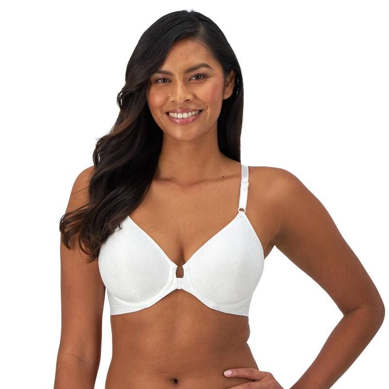 バリ レディース アンダーウェア ブラジャー Bali Comfort Revolution FullFigure FrontClosure Shaping Underwire Bra DF3P66 White ホワイト