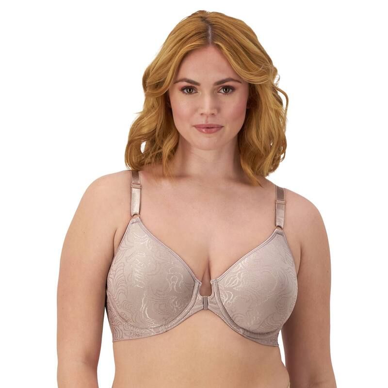 バリ レディース アンダーウェア ブラジャー Bali Comfort Revolution FullFigure FrontClosure Shaping Underwire Bra DF3P66 Warm Steel