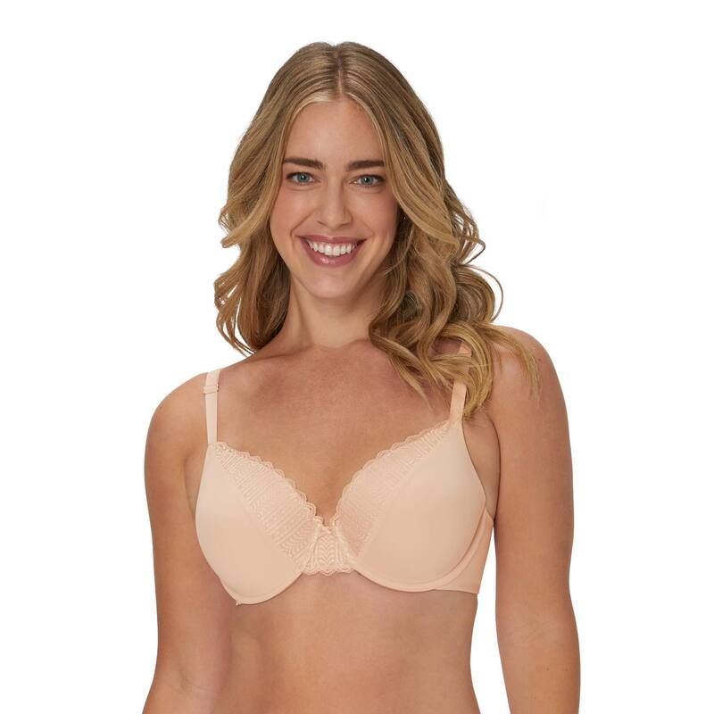 メイデンフォーム レディース アンダーウェア ブラジャー レーストリム レース Maidenform Comfort Devotion Full Coverage Lace Trim Bra 9404 Sandshell