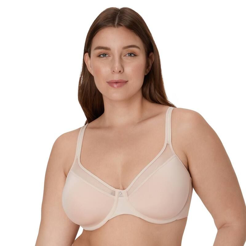 バリ レディース アンダーウェア ブラジャー Bali One Smooth Ultra Light Convertible FullCoverage Bra 3439 Sandshell