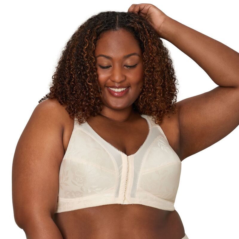 プレイテックス レディース アンダーウェア ブラジャー Playtex 18 Hour FrontClosure Flex Back Wireless Bra 4695 Light Beige ベージュ