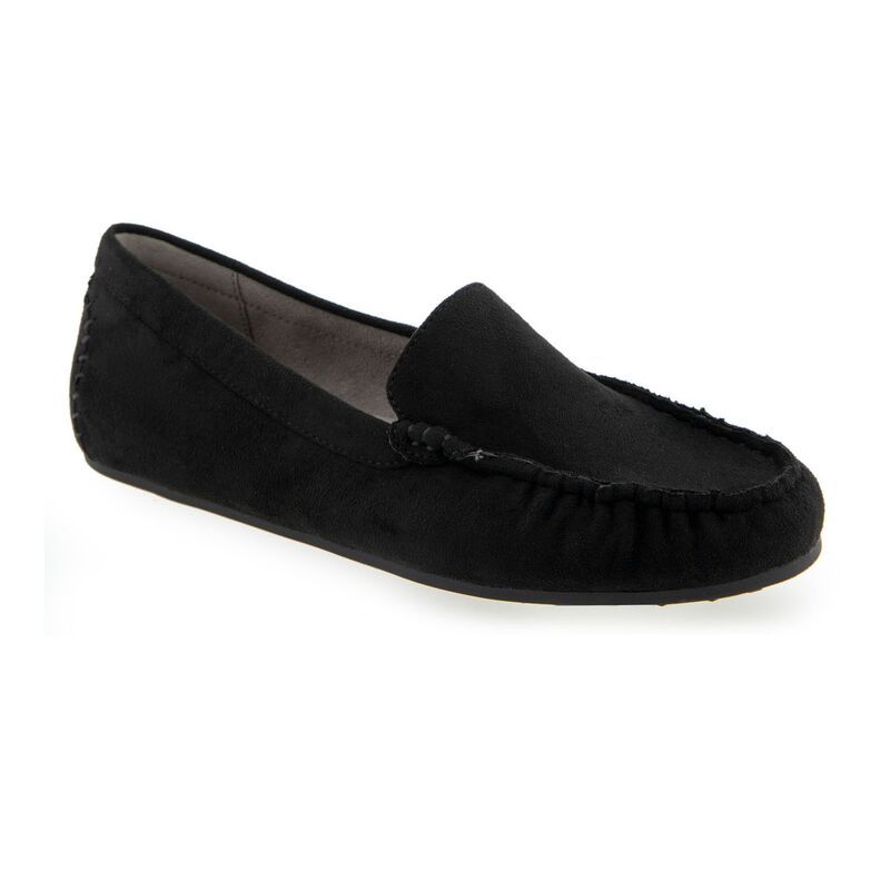 エアロソールズ レディース シューズ スリッポン・ローファー Aerosoles Over Drive Womens Loafers Black Faux Suede ブラック