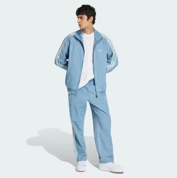 S M アディダス デニム ファイヤーバード トラック パンツ