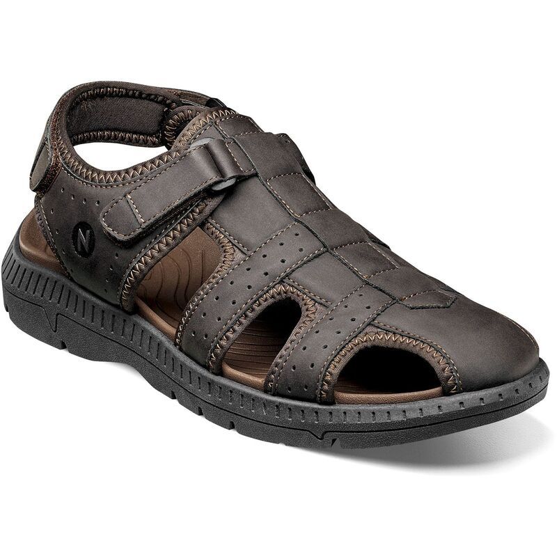 ノンブッシュ メンズ シューズ サンダル Nunn Bush Laguna Mens Closed Toe Fisherman Sandals Brown ブラウン