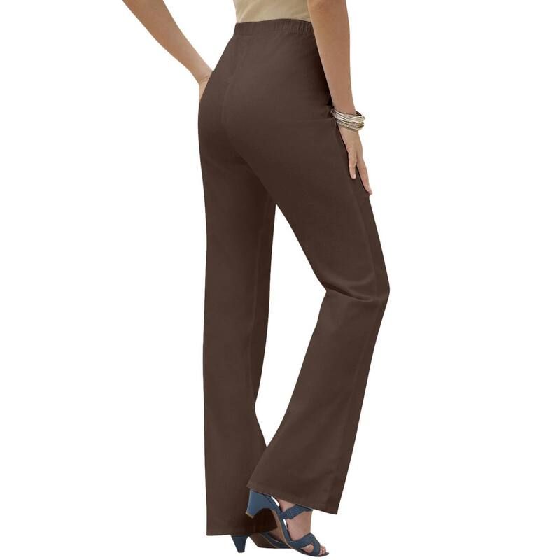 ロアマンズ レディース ボトムス デニムパンツ ブーツカット プラスサイズ ブーツ Roamans Womens Plusize Bootcut Comfort Stretch Jean Chocolate チョコレート