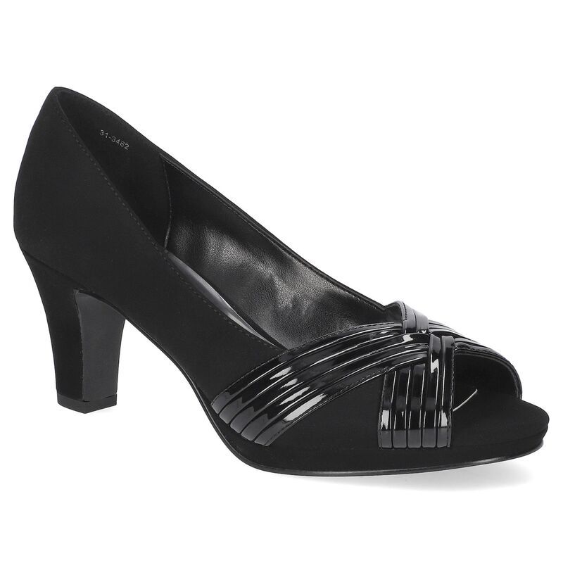 イージーストリート レディース シューズ パンプス プラットフォーム Easy Street Womens Lavish Platform Peep Toe Pumps Black Lamy ブラック