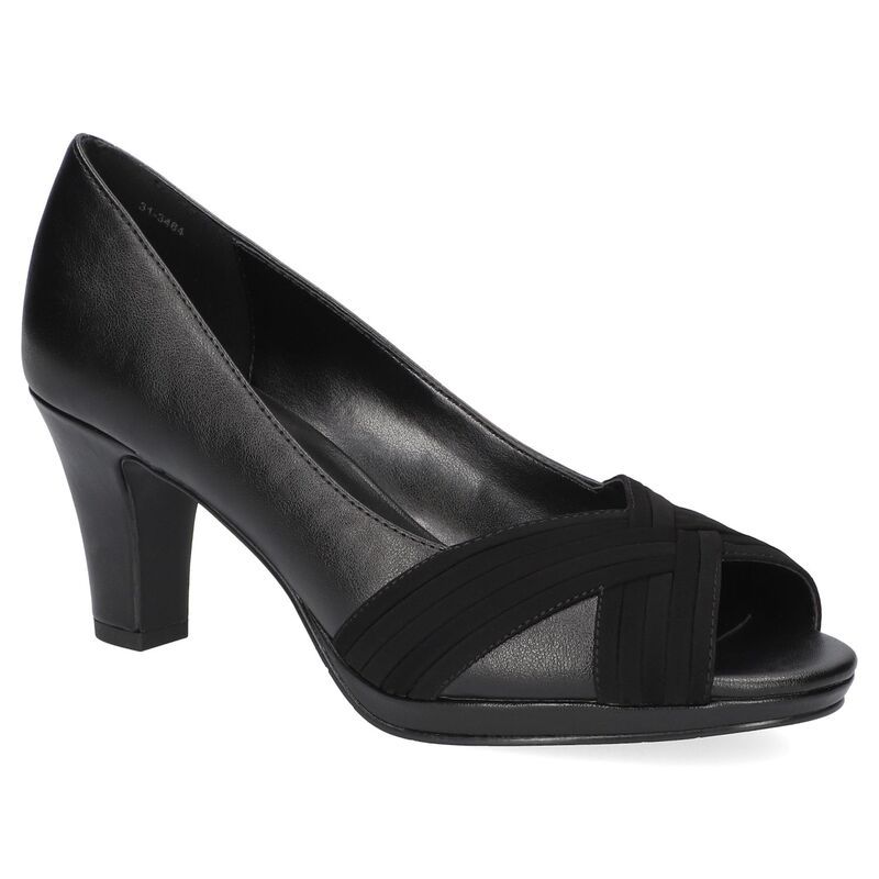 イージーストリート レディース シューズ パンプス プラットフォーム Easy Street Womens Lavish Platform Peep Toe Pumps Black ブラック