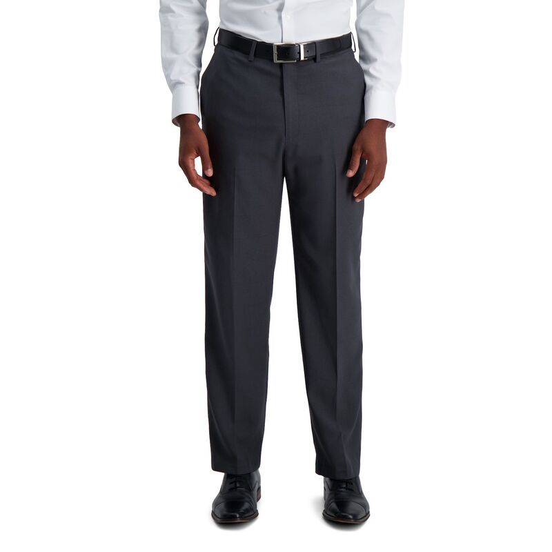 ハガー メンズ ボトムス カジュアルパンツ Men s HaggarR Premium Comfort ExpandableWaist ClassicFit Stretch FlatFront Dress Pants Charcoal チャコール
