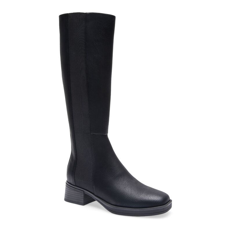 エアロソールズ レディース シューズ ブーツ・レインブーツ Aerosoles Daria Womens KneeHigh Equestrian Boots Black Grainy Faux Leat ブラック